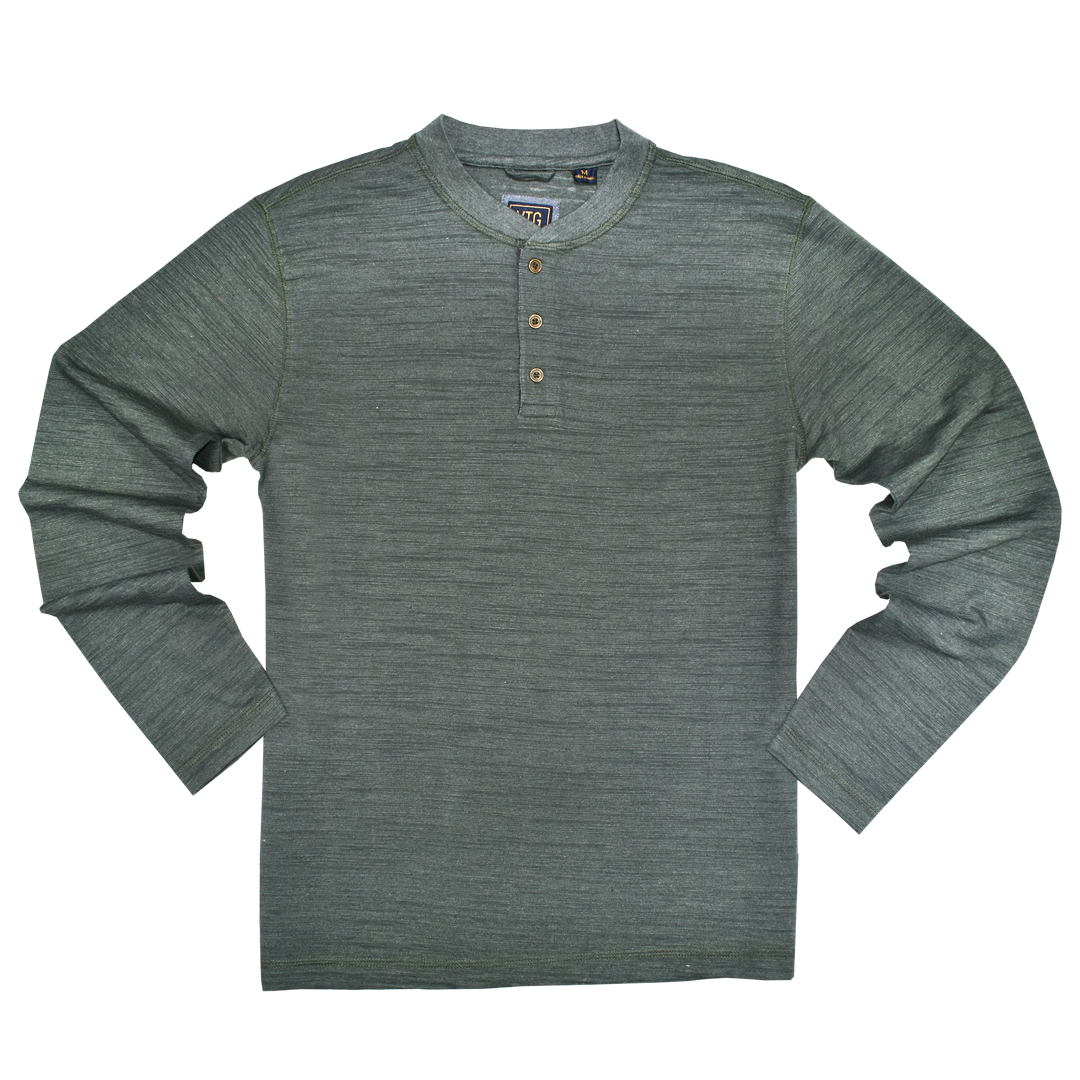 Burnout Slub Heather Knit Jersey Henley