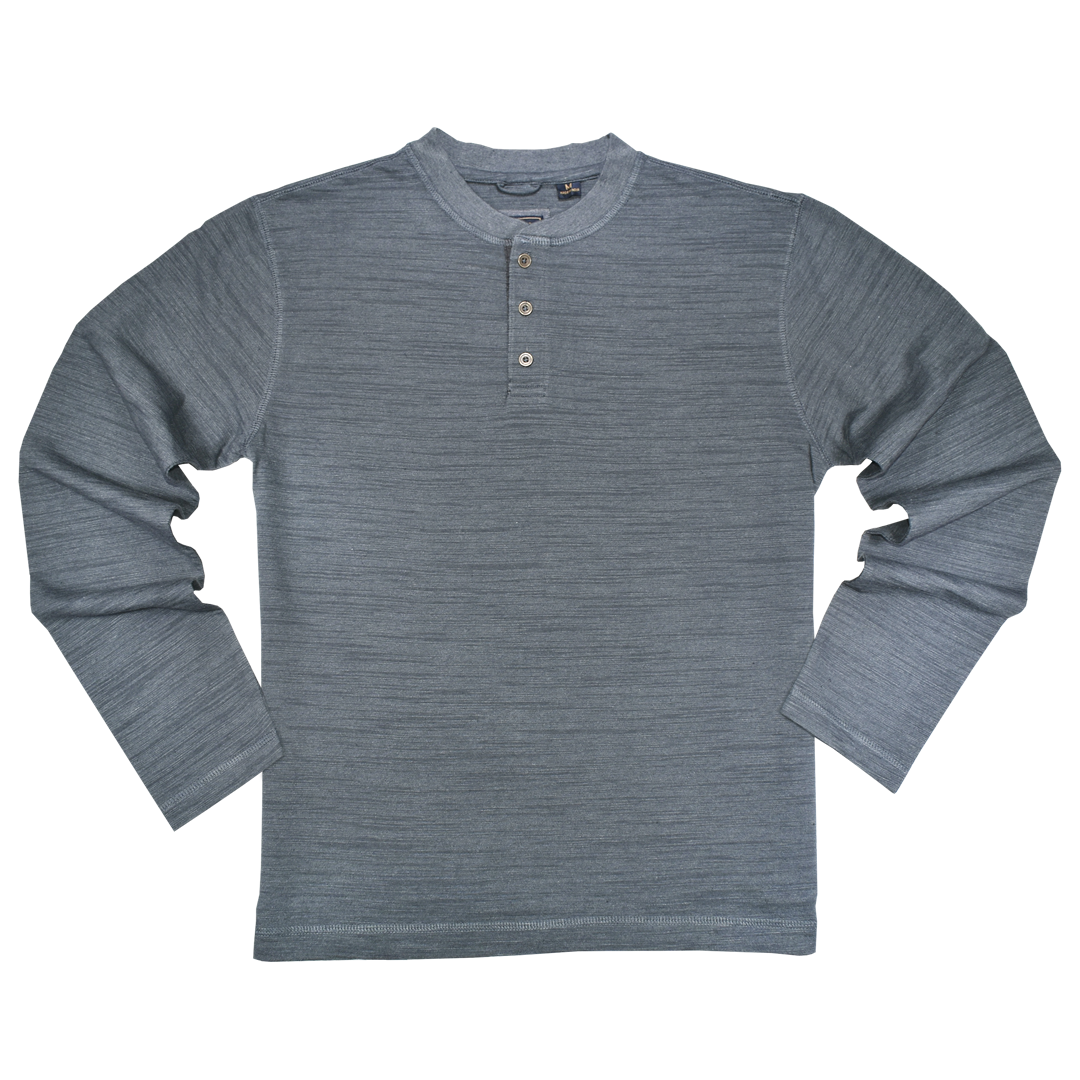 Burnout Slub Heather Knit Jersey Henley