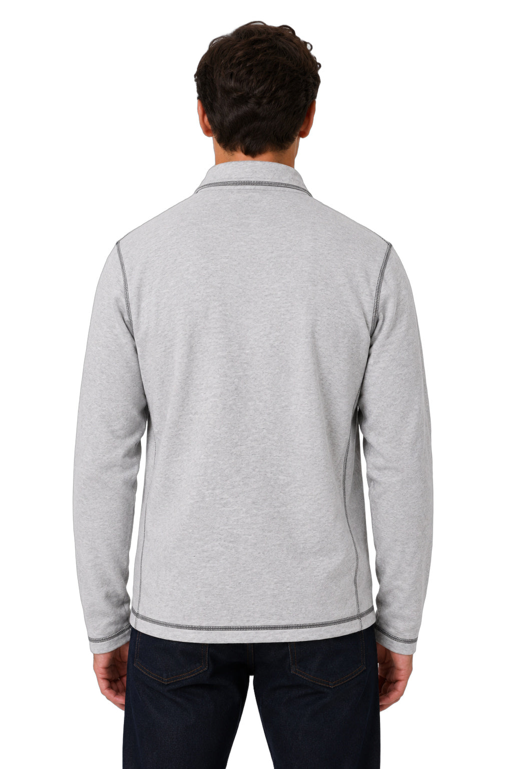 Plated Knit Mini Oxford Qzip