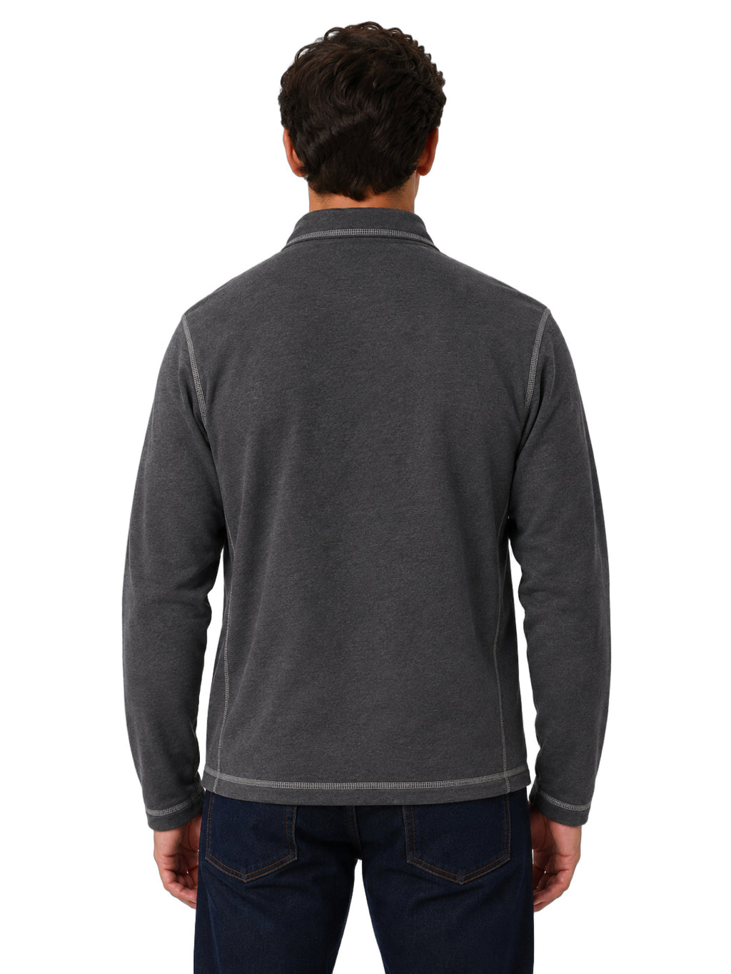 Plated Knit Mini Oxford Qzip