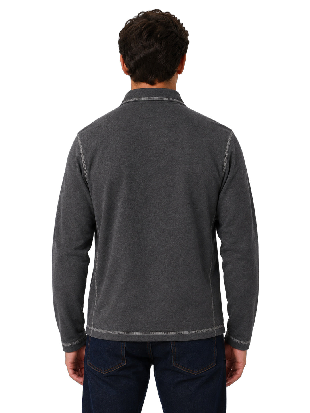 Plated Knit Mini Oxford Qzip
