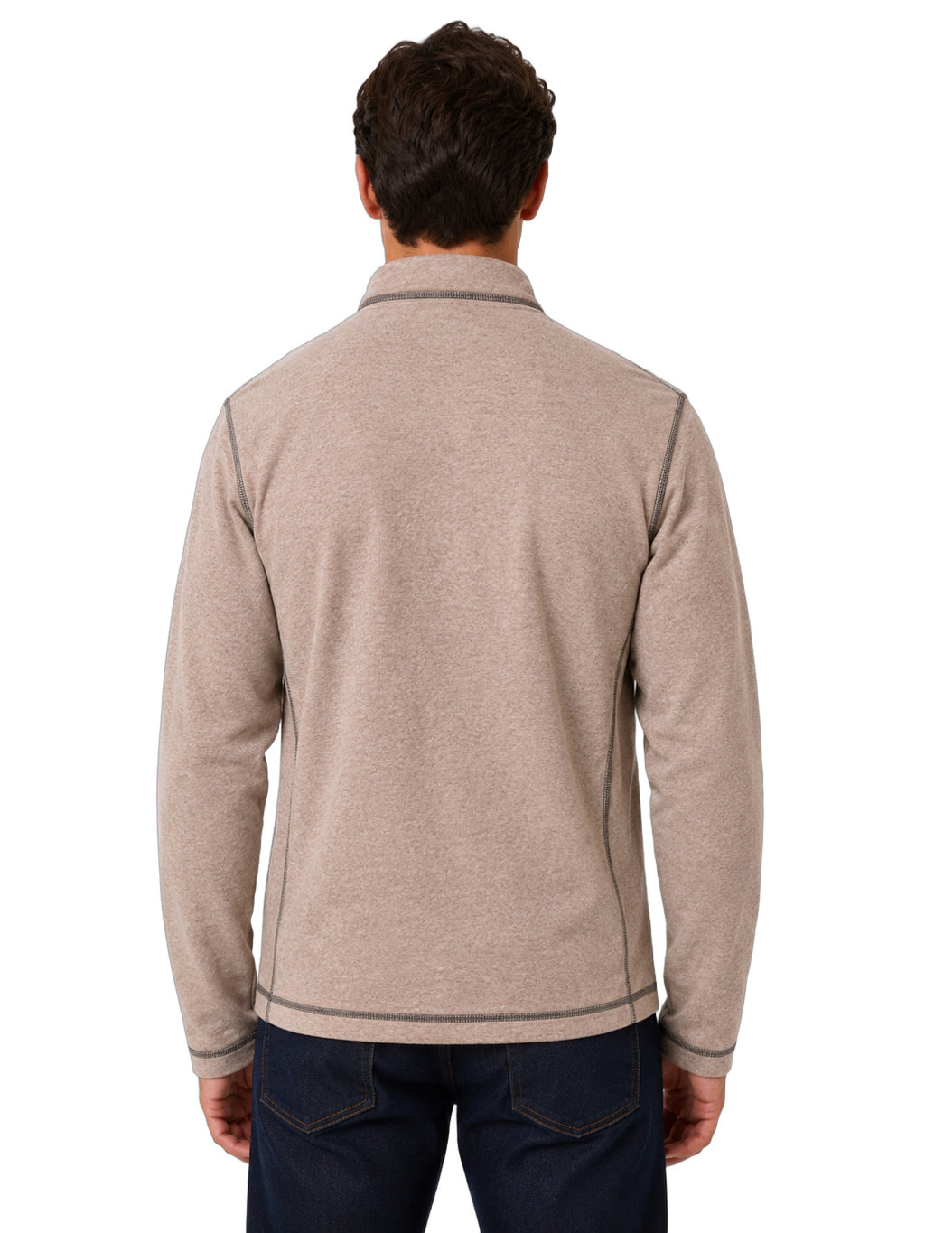 Plated Knit Mini Oxford Qzip