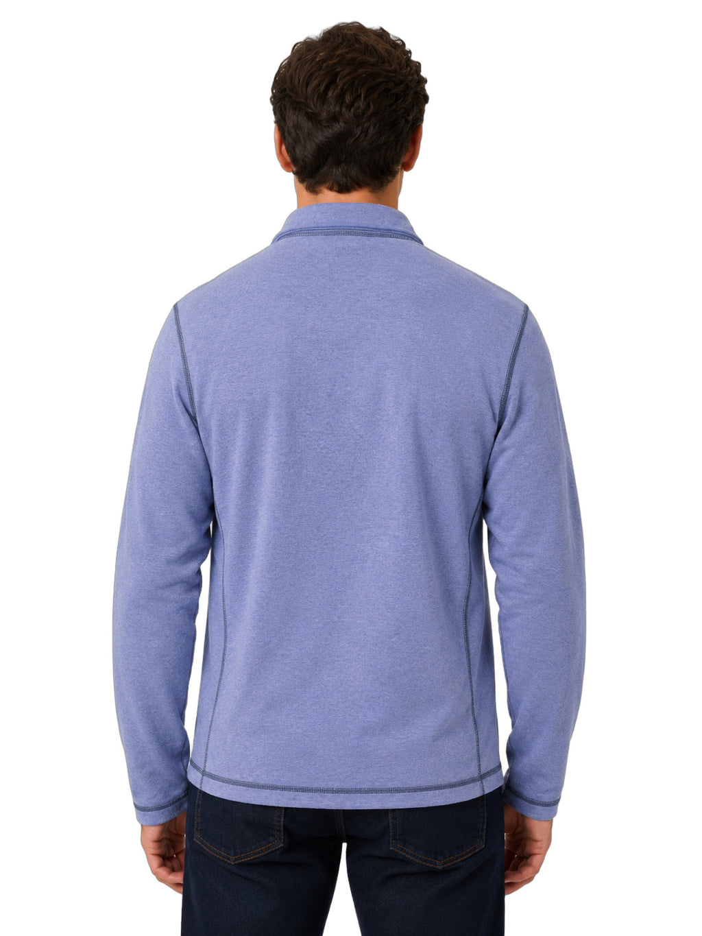 Plated Knit Mini Oxford Qzip