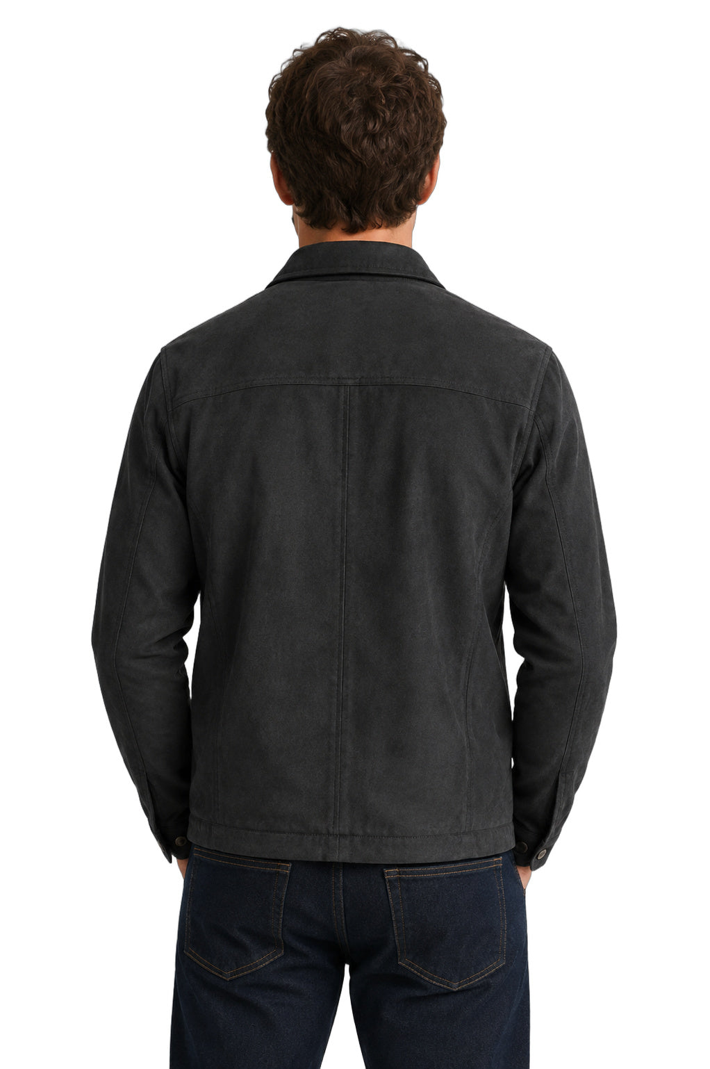 Suede Full Zip Jacket