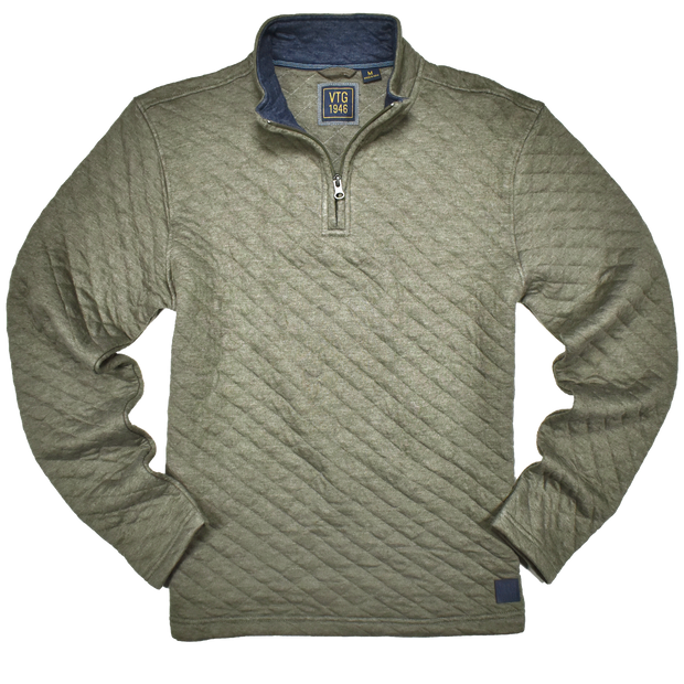 Mens quilted 2025 quarter zip pullover