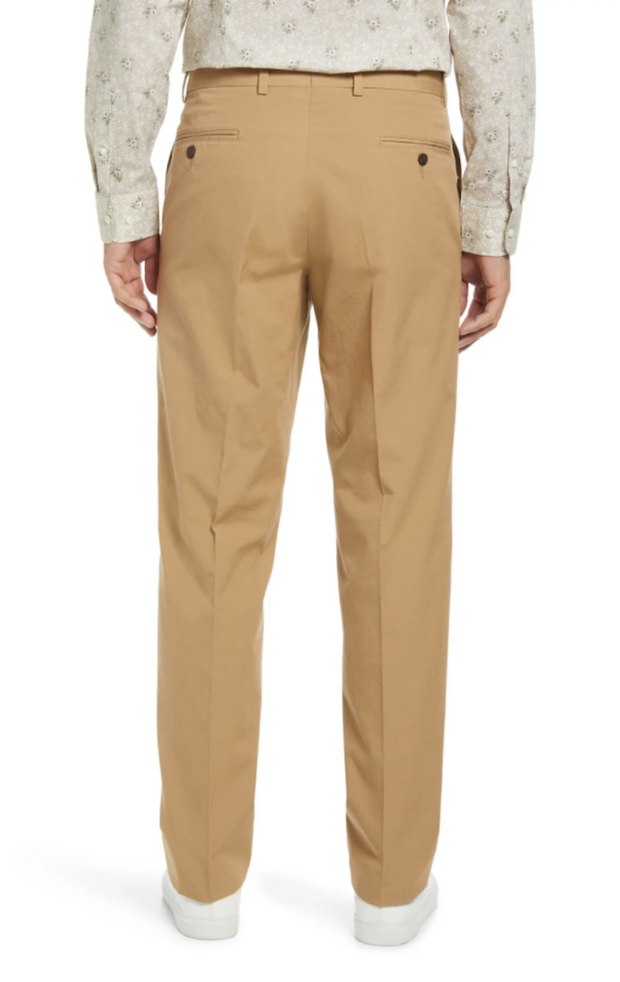 Charleston Khakis Washed Poplin, British Tan<br>Relax Fit