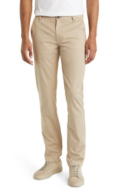 Poly Stretch Flat Front Performance Pant, Tan