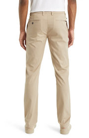 Poly Stretch Flat Front Performance Pant, Tan