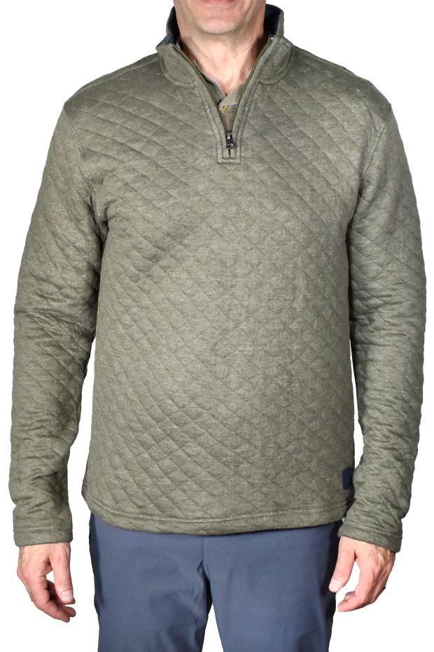 Quilted quarter button pullover online