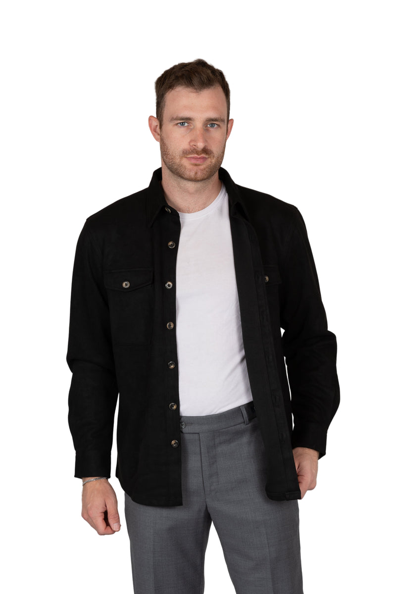 Sueded Over Shirt - Black
