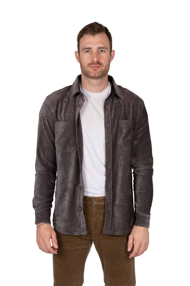 Chennile Shirt Jacket - Charcoal