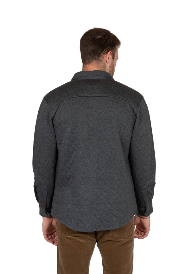 Quilted Knit Shirt Jacket