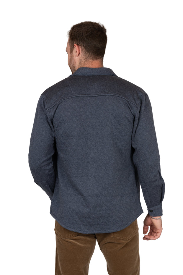 Quilted Knit Shirt Jacket