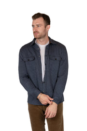 Quilted Knit Shirt Jacket