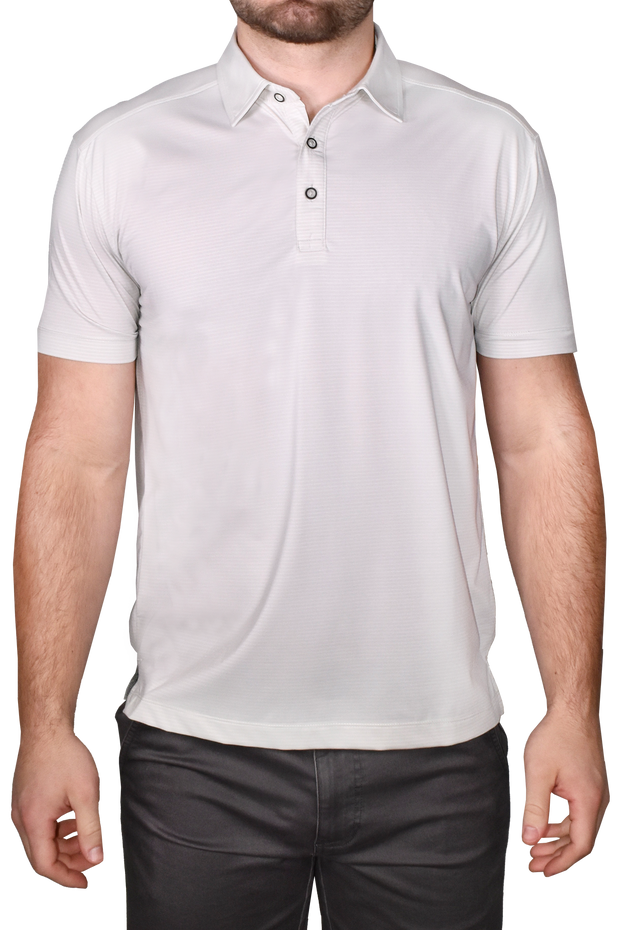 Shadow Stripe Performance Polo, Taupe