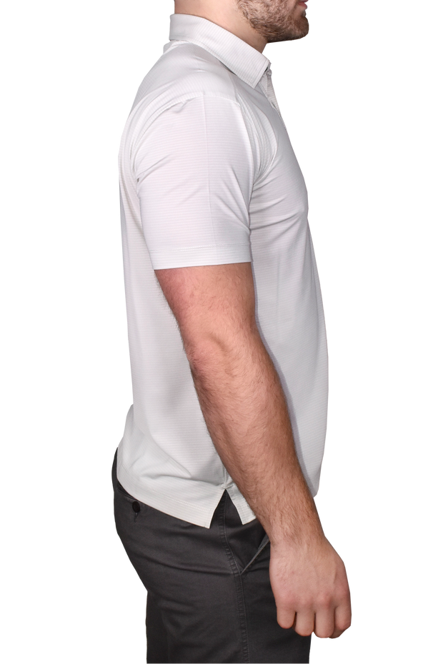 Shadow Stripe Performance Polo, Taupe