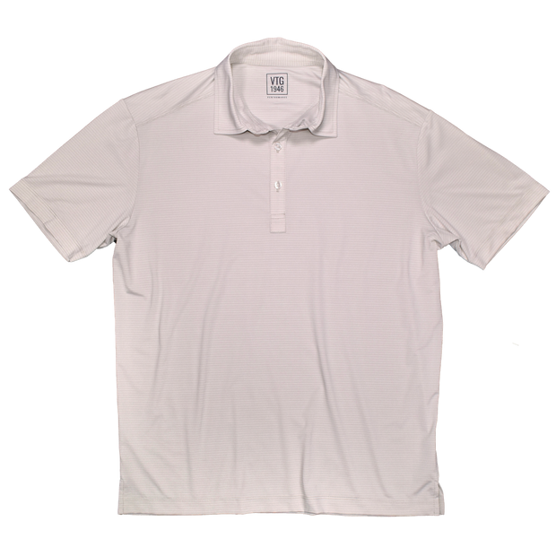 Shadow Stripe Performance Polo, Taupe