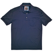 Hybrid Micro Pique Polo, Navy Heather