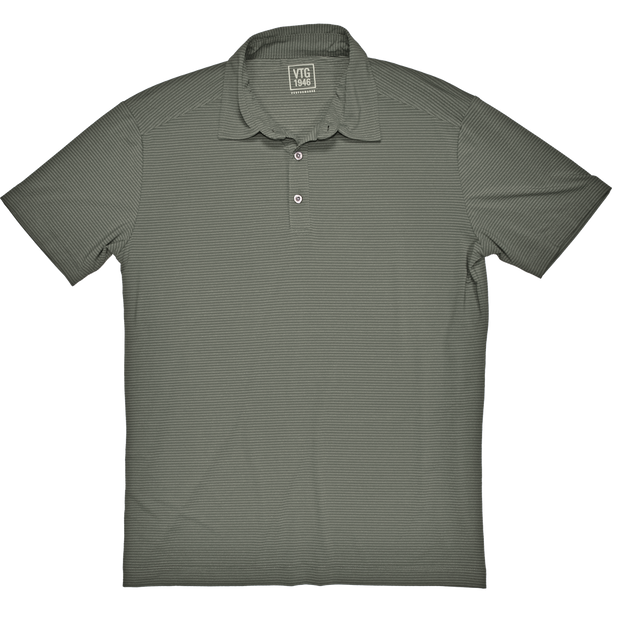 Two Tone Stretch Polo, Olive