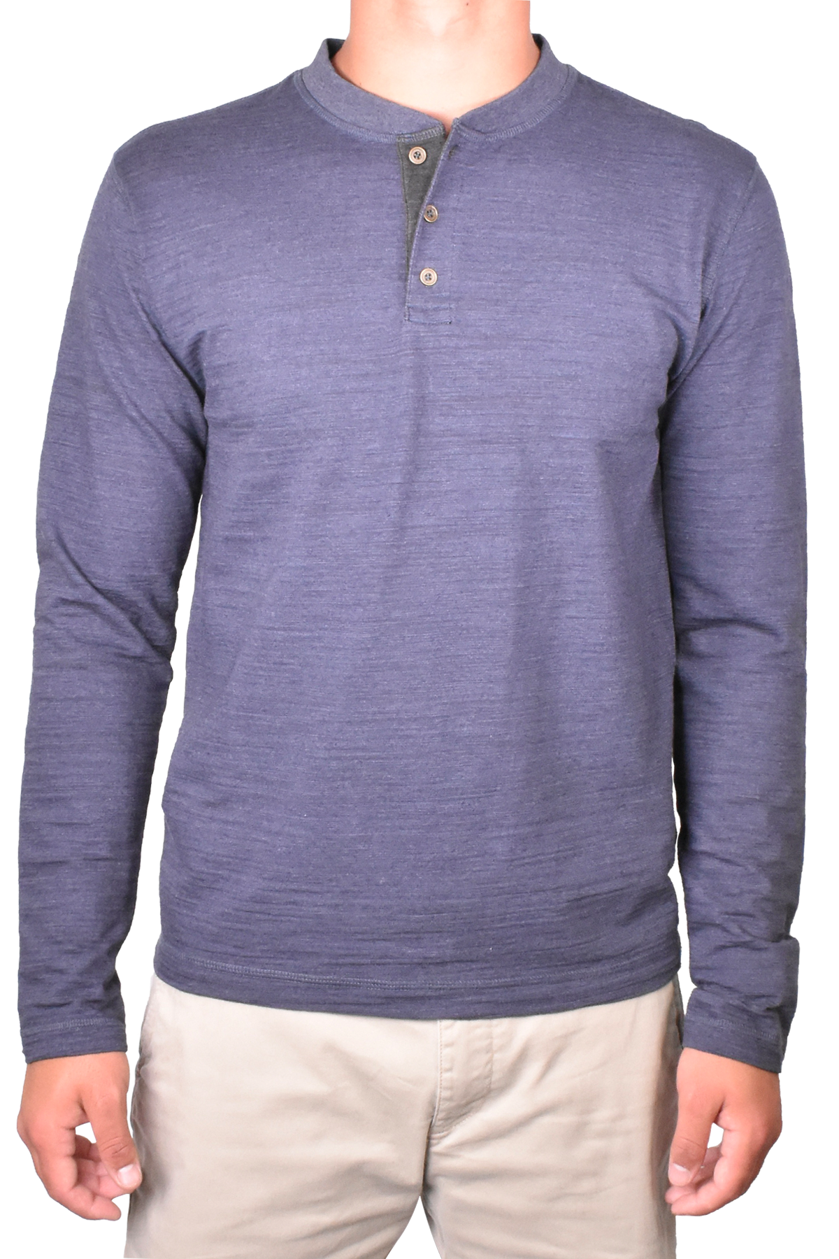 Burnout Slub Heather Knit Jersey Henley