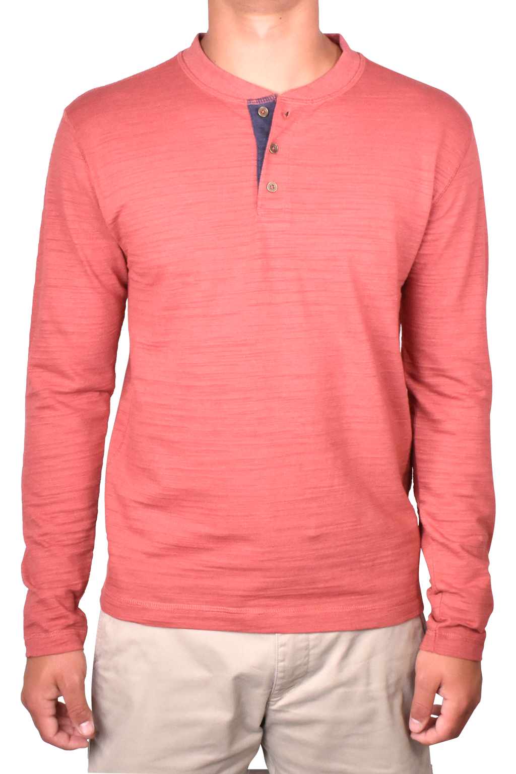 Burnout Slub Heather Knit Jersey Henley