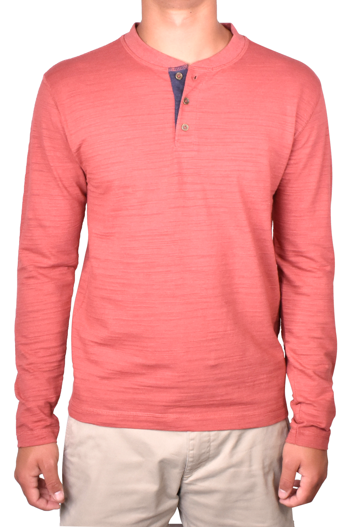 Burnout Slub Heather Knit Jersey Henley