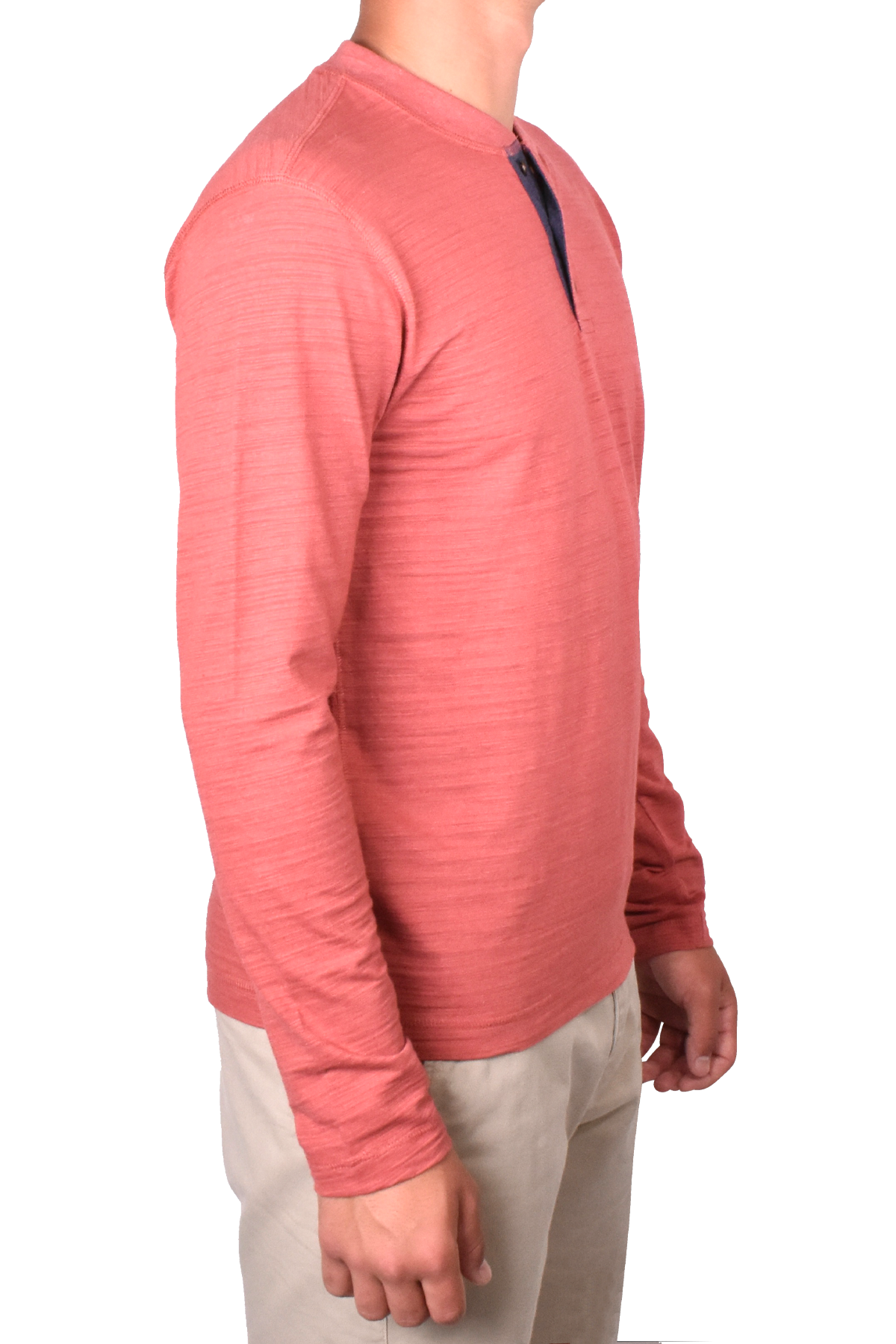 Burnout Slub Heather Knit Jersey Henley