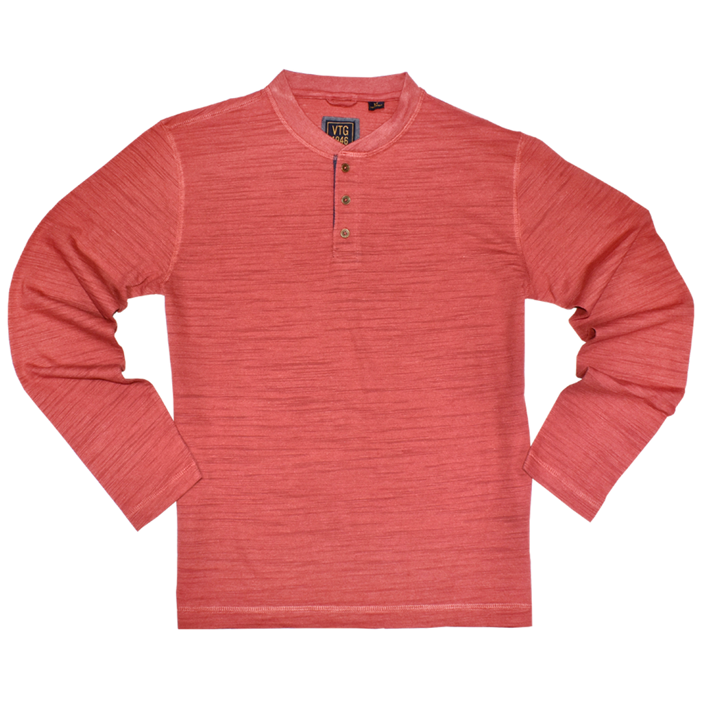 Burnout Slub Heather Knit Jersey Henley