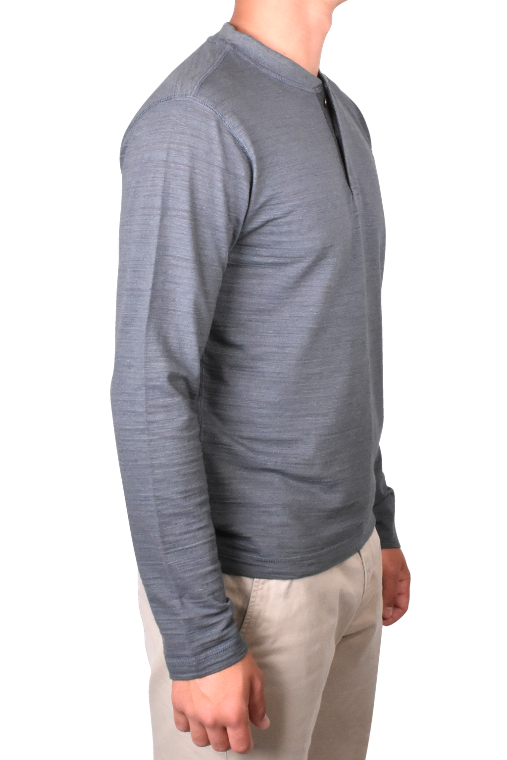 Burnout Slub Heather Knit Jersey Henley