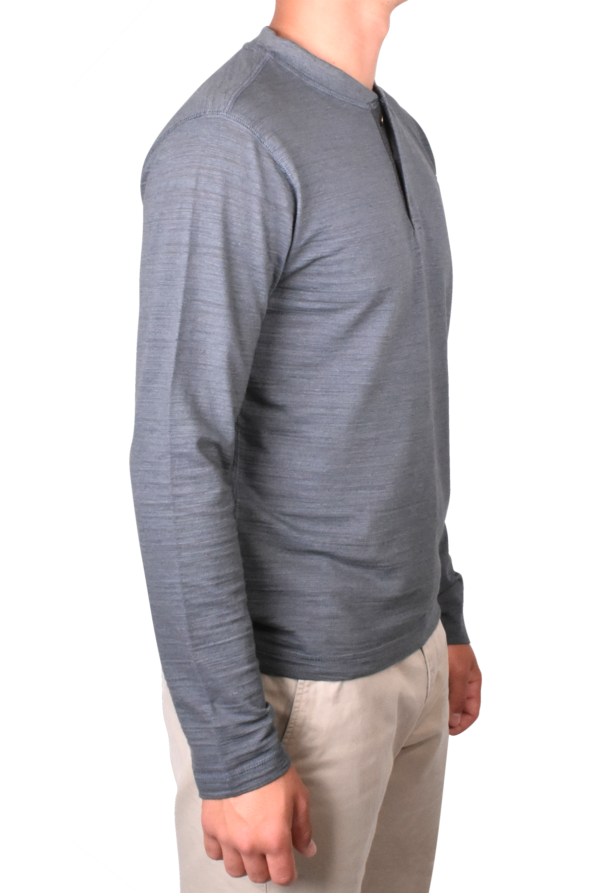 Burnout Slub Heather Knit Jersey Henley