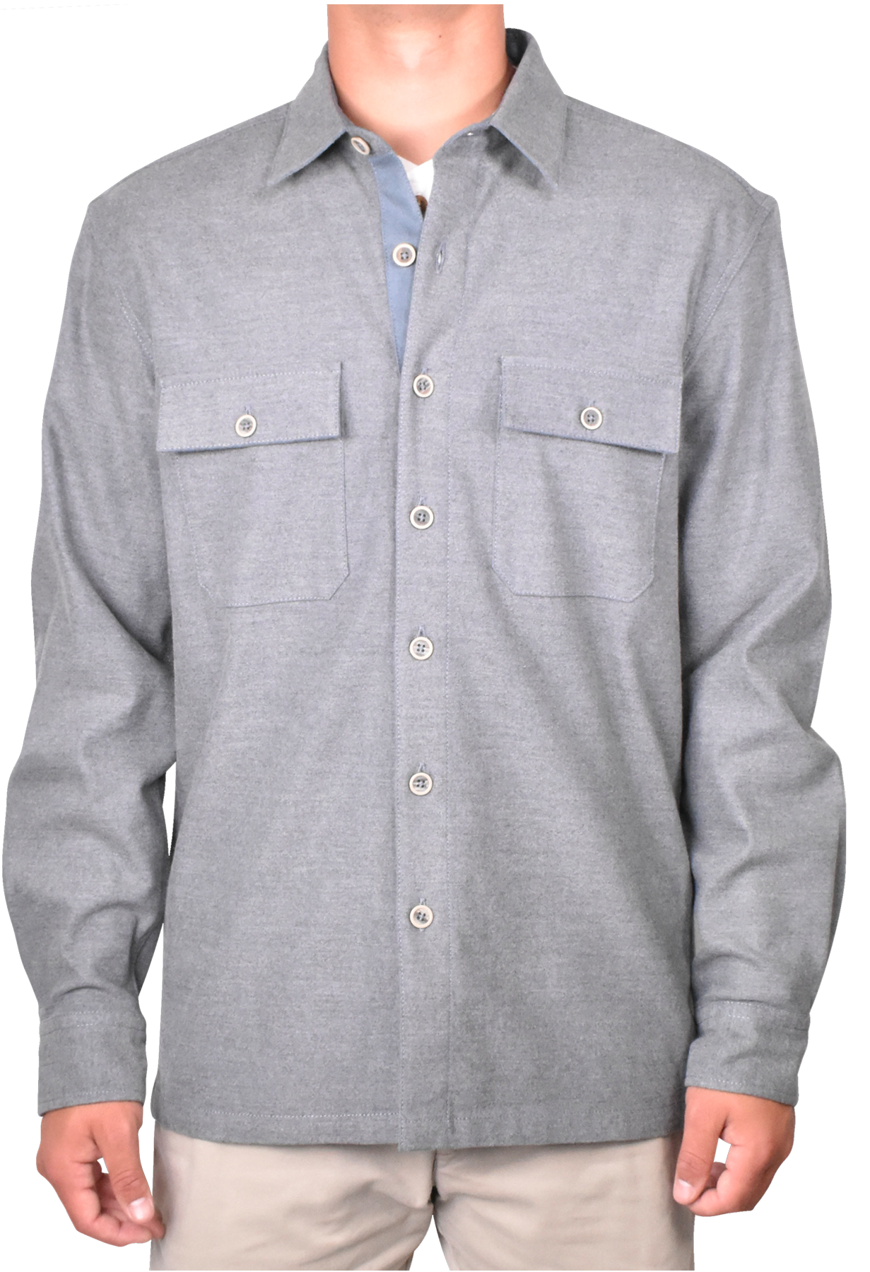 Brushed Twill Heather Shirt Jacket