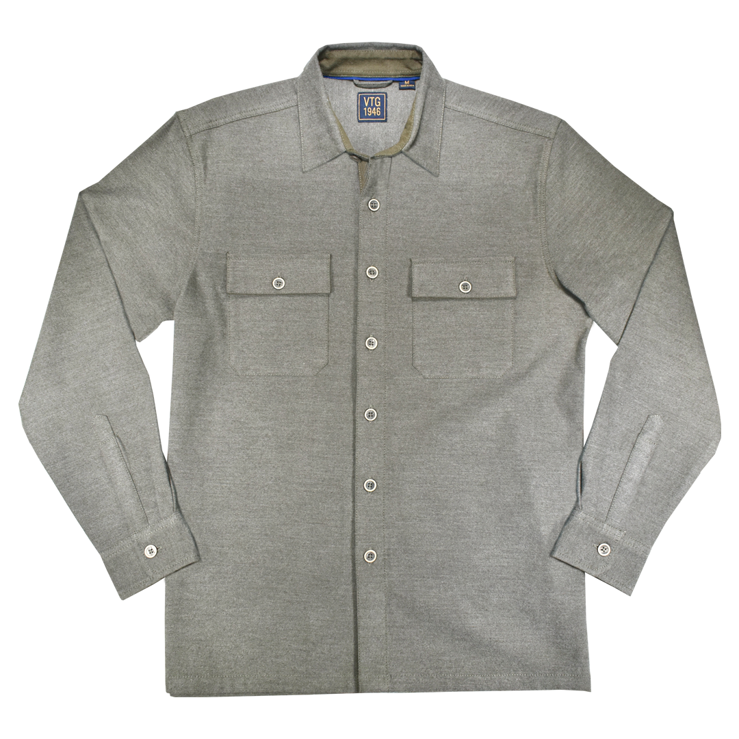 Brushed Twill Heather Shirt Jacket – Vintage 1946