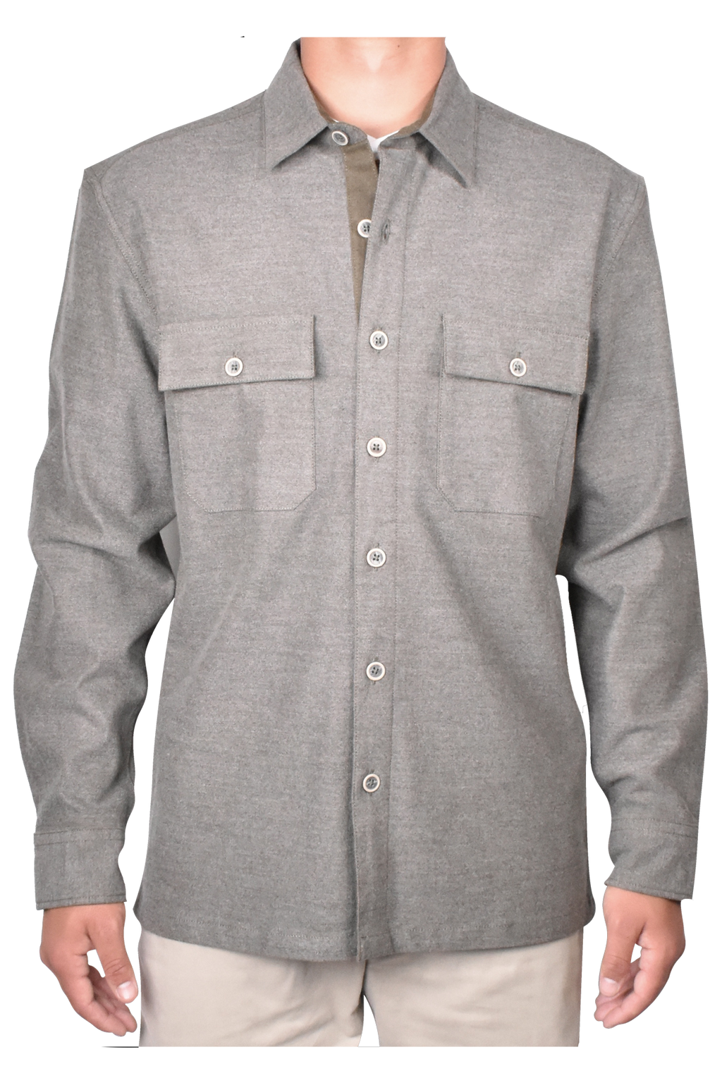 Brushed Twill Heather Shirt Jacket