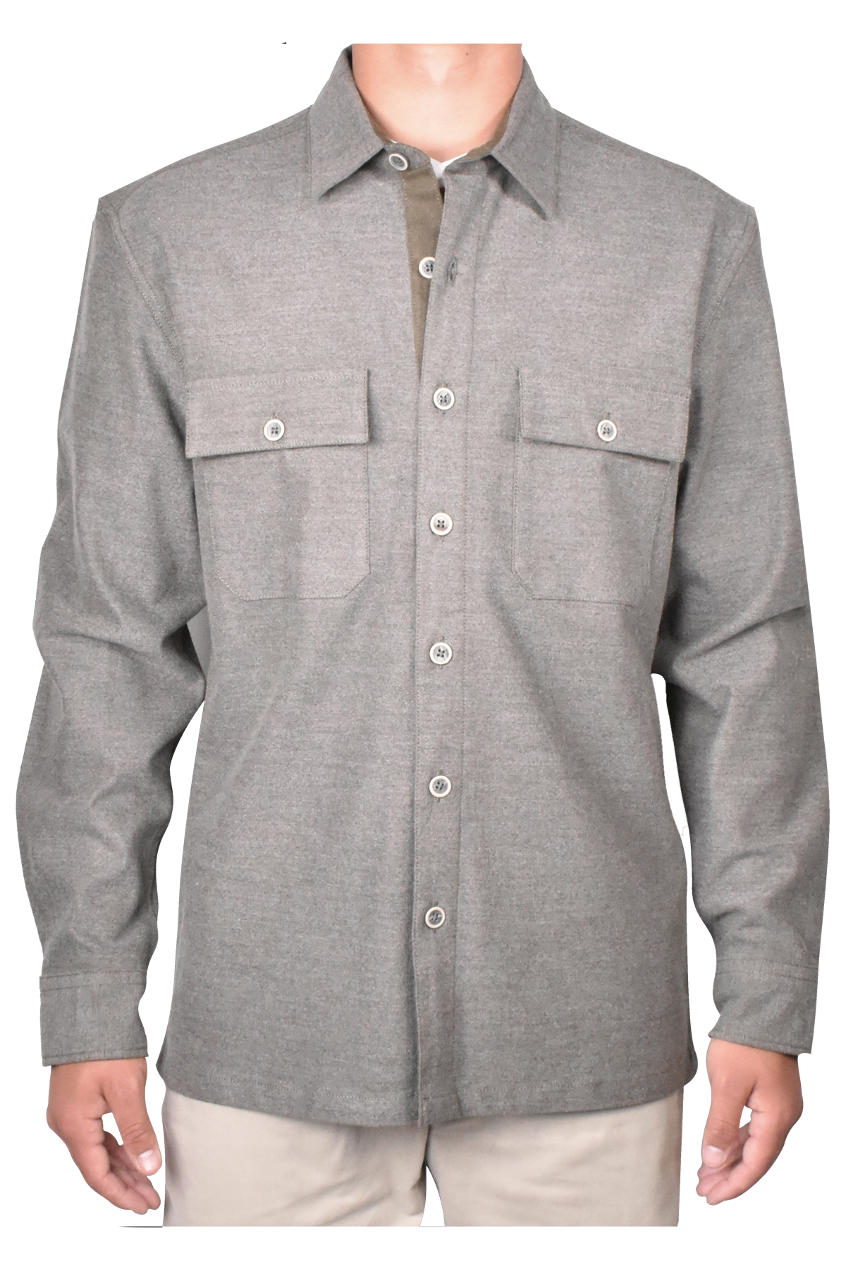 Brushed Twill Heather Shirt Jacket