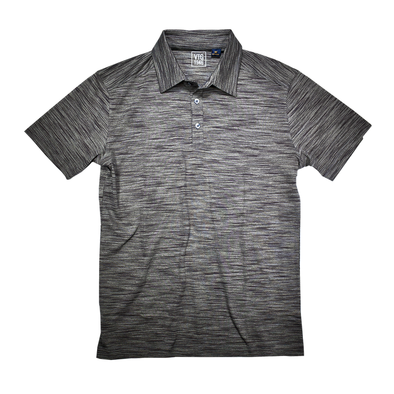 Shadow Dyed Jersey Polo - Beige Indigo Denim