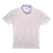 Heather Slub Jersey Polo, Pearl Grey