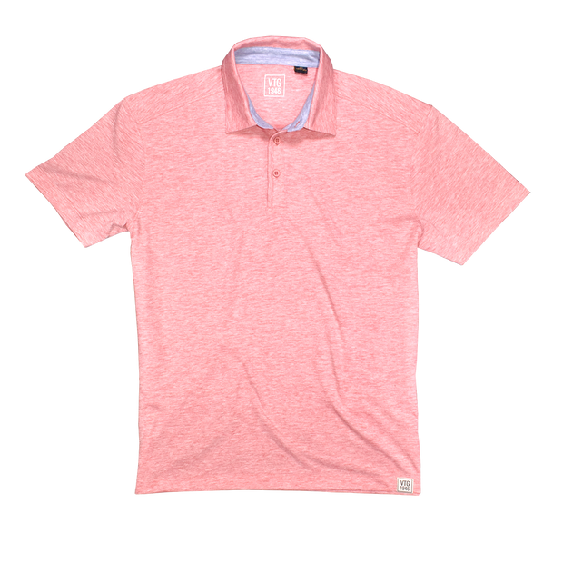 Heather Slub Jersey Polo, Melon