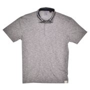 Heather Slub Jersey Polo, Grey