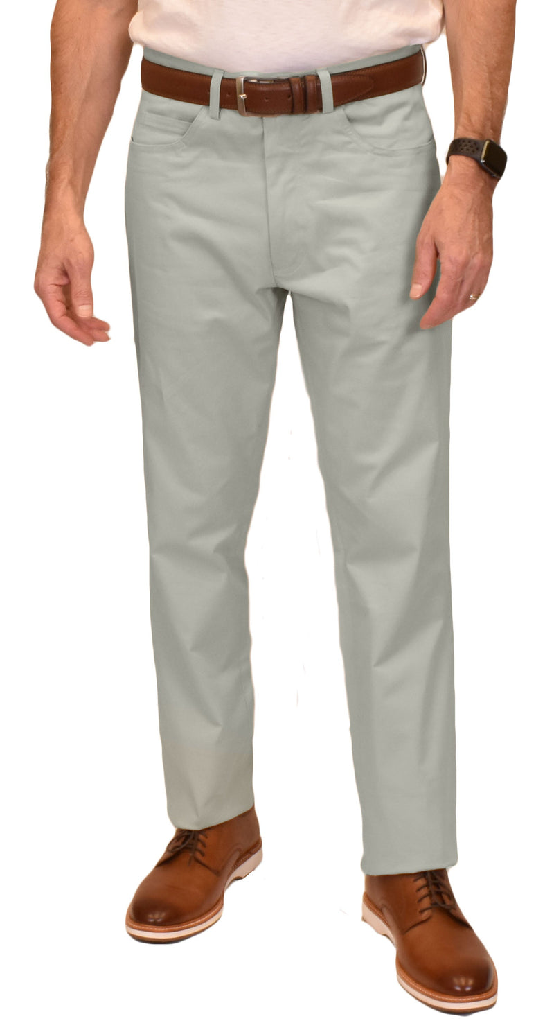 Charleston Khakis Fine Line Stretch Twill, 5 Pocket - Grey