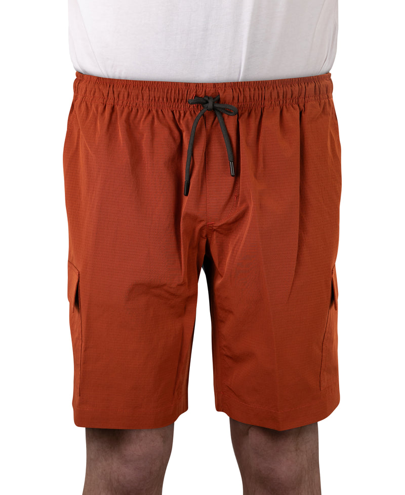 Metal Vent Staple Weave Cargo Short - Red Rock