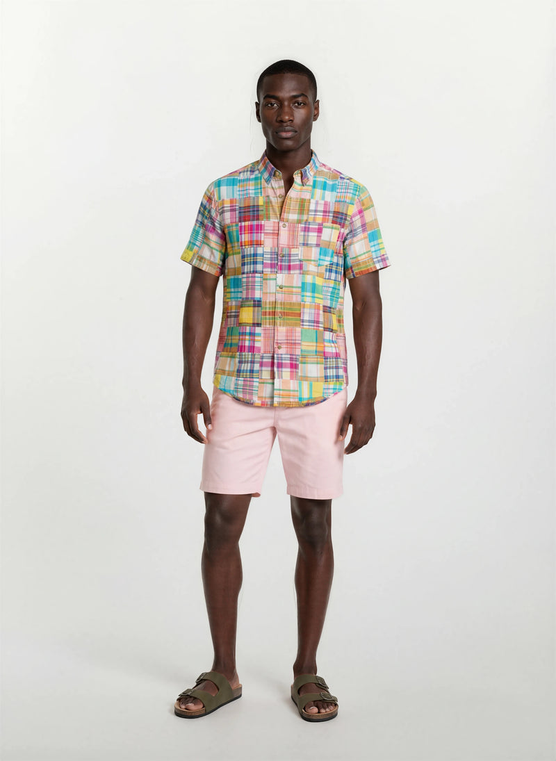 Patch Madras Shirt - Pink Mix
