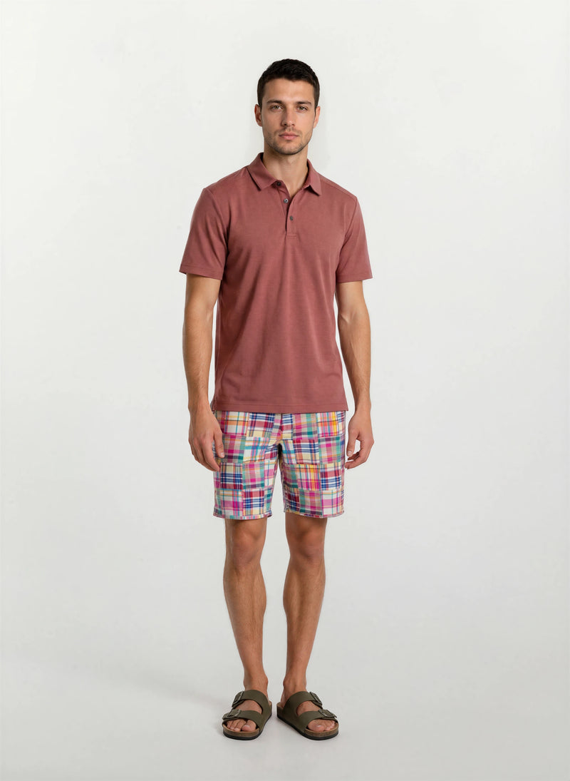 Patch Madras Short - Red
