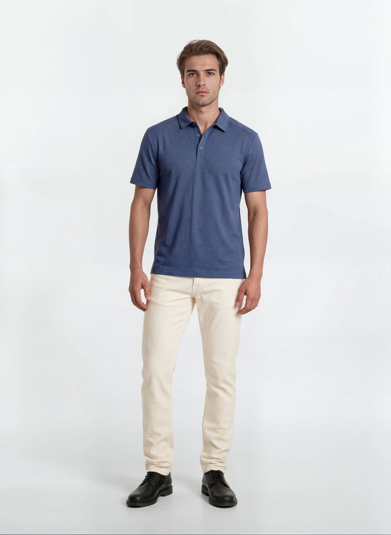 Cotton Tencel Garment Dyed 5-Pocket Pant - Ecru