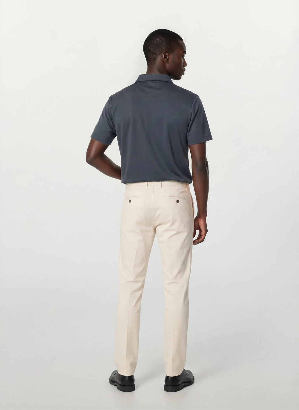 Cotton Tencel Garment Dyed Flat Front Pant