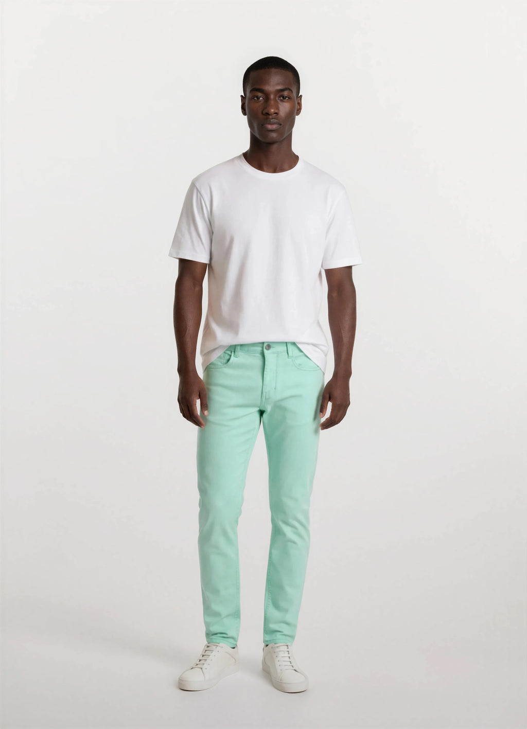 Cotton Tencel Garment Dyed Flat Front Pant
