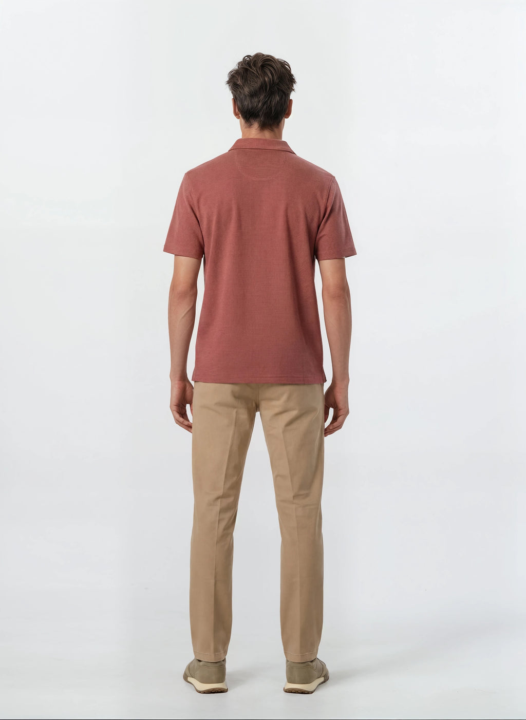 Cotton Tencel Garment Dyed Flat Front Pant