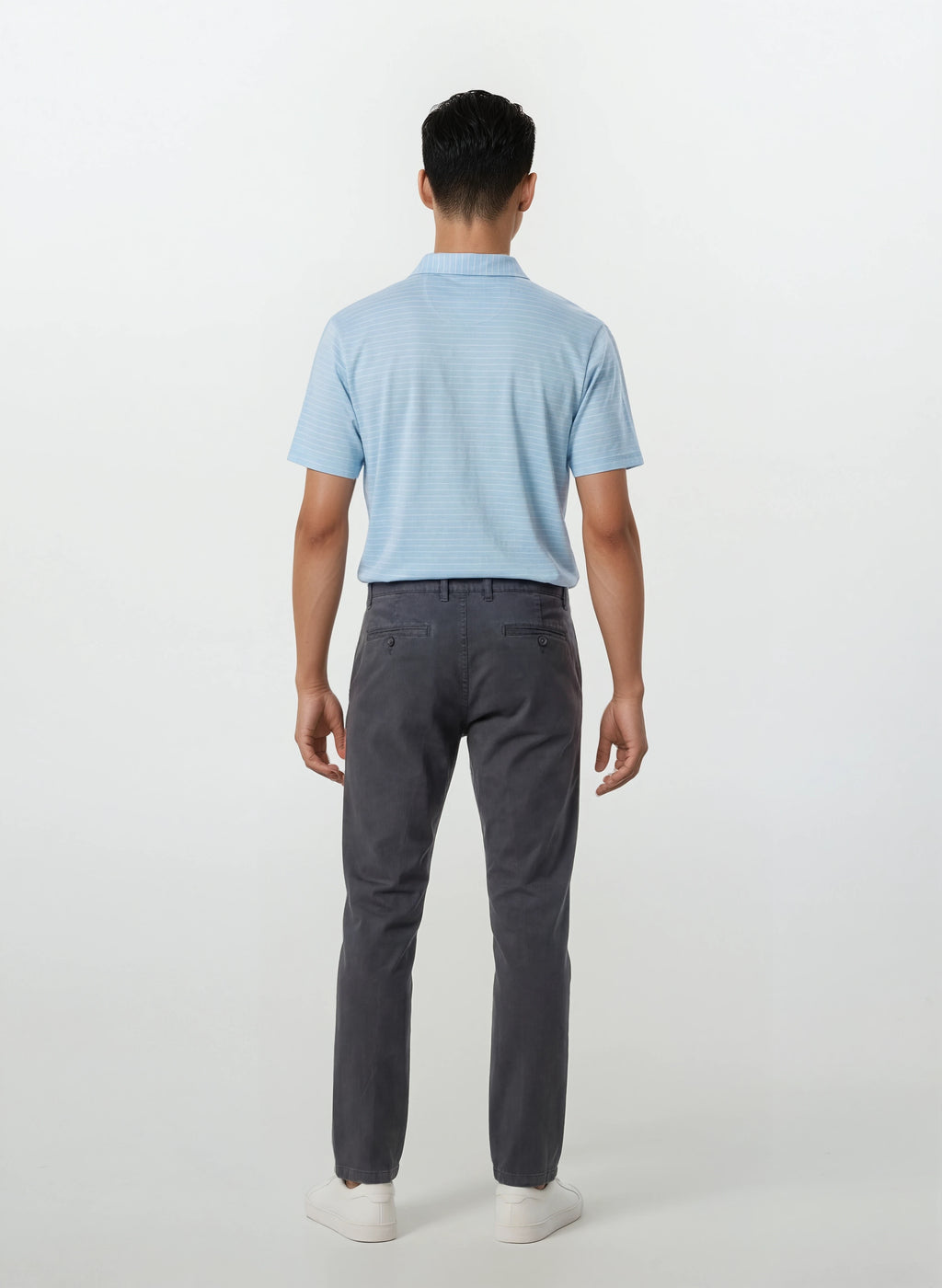 Cotton Tencel Garment Dyed Flat Front Pant