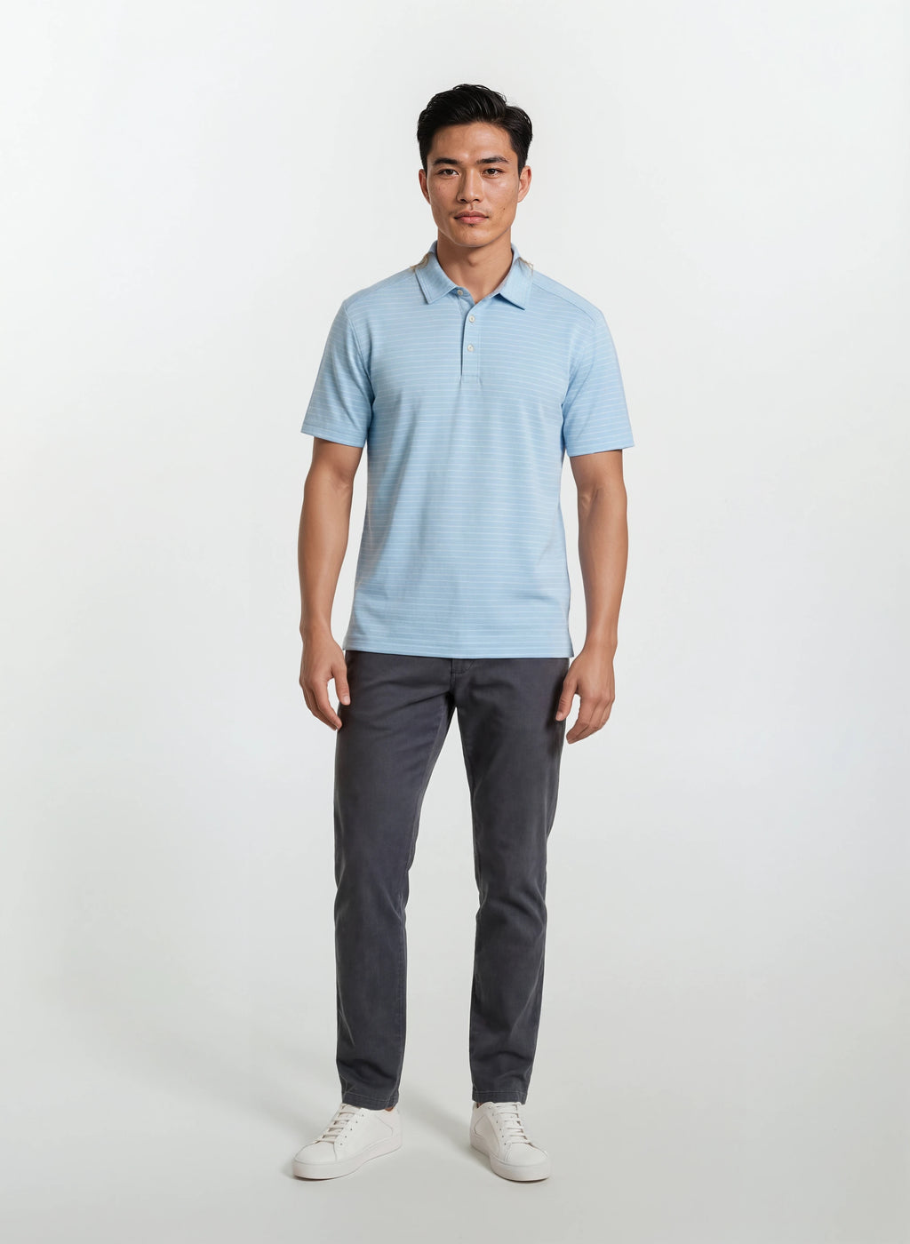 Cotton Tencel Garment Dyed Flat Front Pant