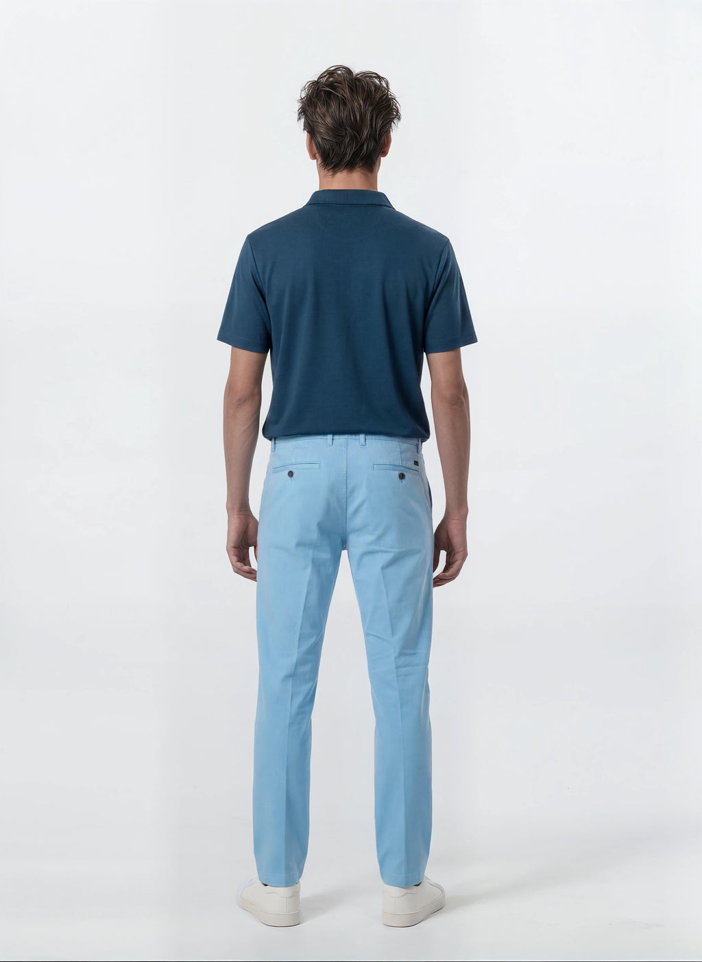 Cotton Tencel Garment Dyed Flat Front Pant