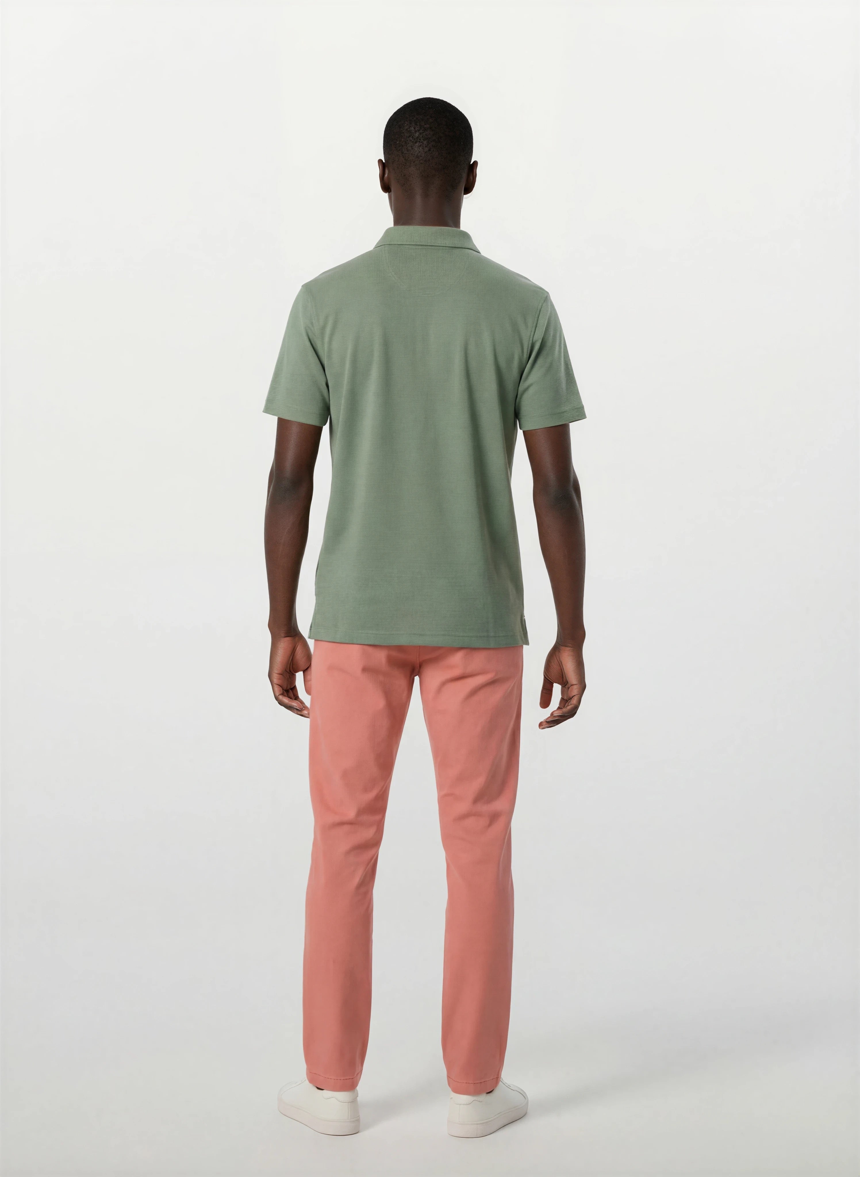 Cotton Tencel Garment Dyed Flat Front Pant